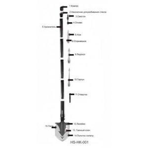 Лопата HELIOS складная многофункциональная 118 см